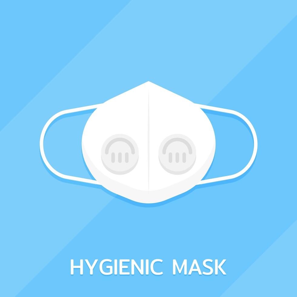 flache Designikone der hygienischen Gesichtsmaske vektor