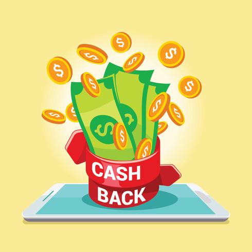 Digital Betalning eller Online Cashback Service vektor