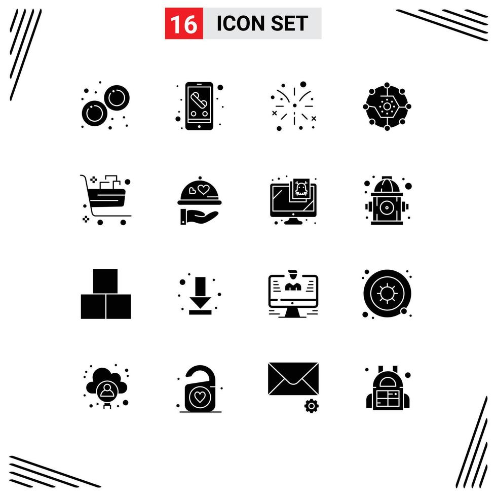 16 universell fast glyf tecken symboler av köpa dela med sig kanada nätverk datoranvändning dela med sig redigerbar vektor design element