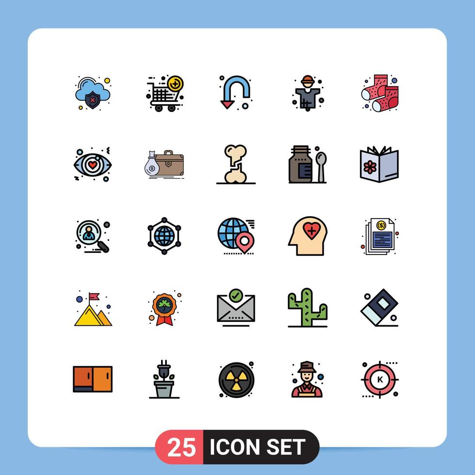 uppsättning av 25 modern ui ikoner symboler tecken för prickar man pil industri lantbruk redigerbar vektor design element