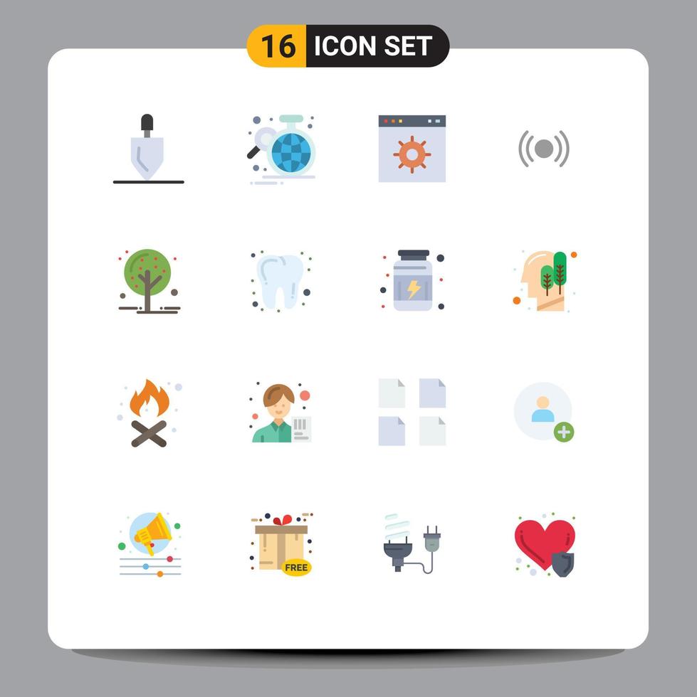 uppsättning av 16 modern ui ikoner symboler tecken för ux signal statistisk grundläggande hemsida redigerbar packa av kreativ vektor design element