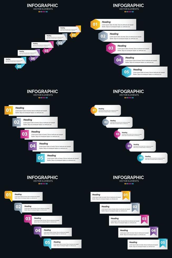 Fügen Sie Ihrer Präsentation mit Vektor-Infografiken visuelles Interesse hinzu vektor