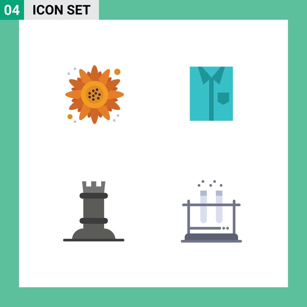 packa av 4 kreativ platt ikoner av höst formell tacksägelse Kläder schack redigerbar vektor design element