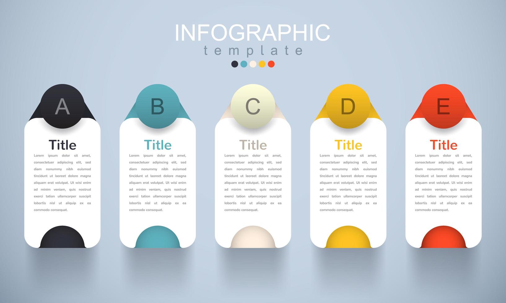 moderne Infografik-Vorlage mit Unterthema vektor