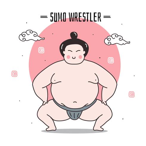 Sumo Wrestler-Vektor-Illustration vektor