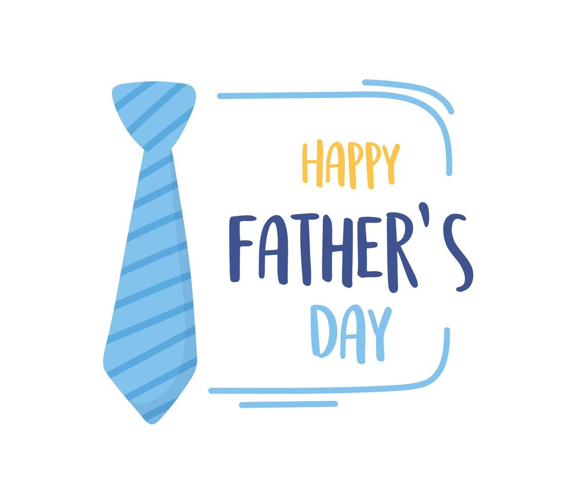 lycklig fäder dag, slips inskription dekoration firande kort vektor