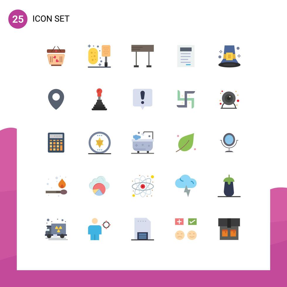 uppsättning av 25 modern ui ikoner symboler tecken för festival händelse Avsluta studie bok redigerbar vektor design element