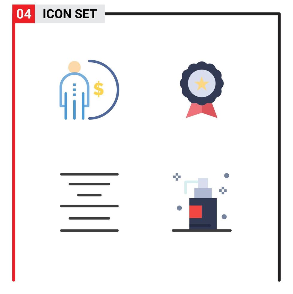 platt ikon packa av 4 universell symboler av företag betrodd förvaltning e-handel Centrum redigerbar vektor design element