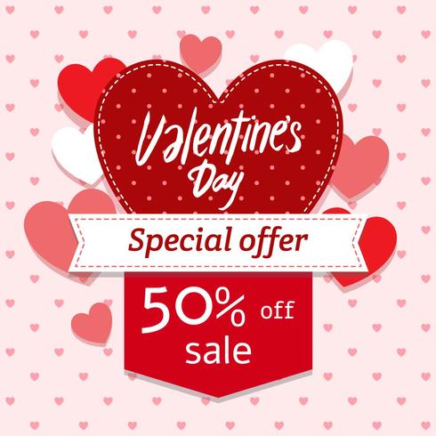 valentines day sale banner vektor