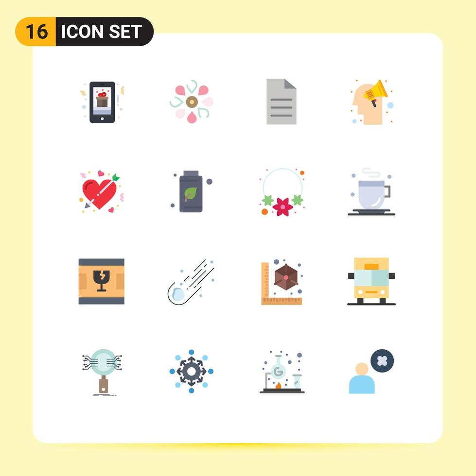 16 universell platt färger uppsättning för webb och mobil tillämpningar hjärna stormar planen natur kampanj användare redigerbar packa av kreativ vektor design element