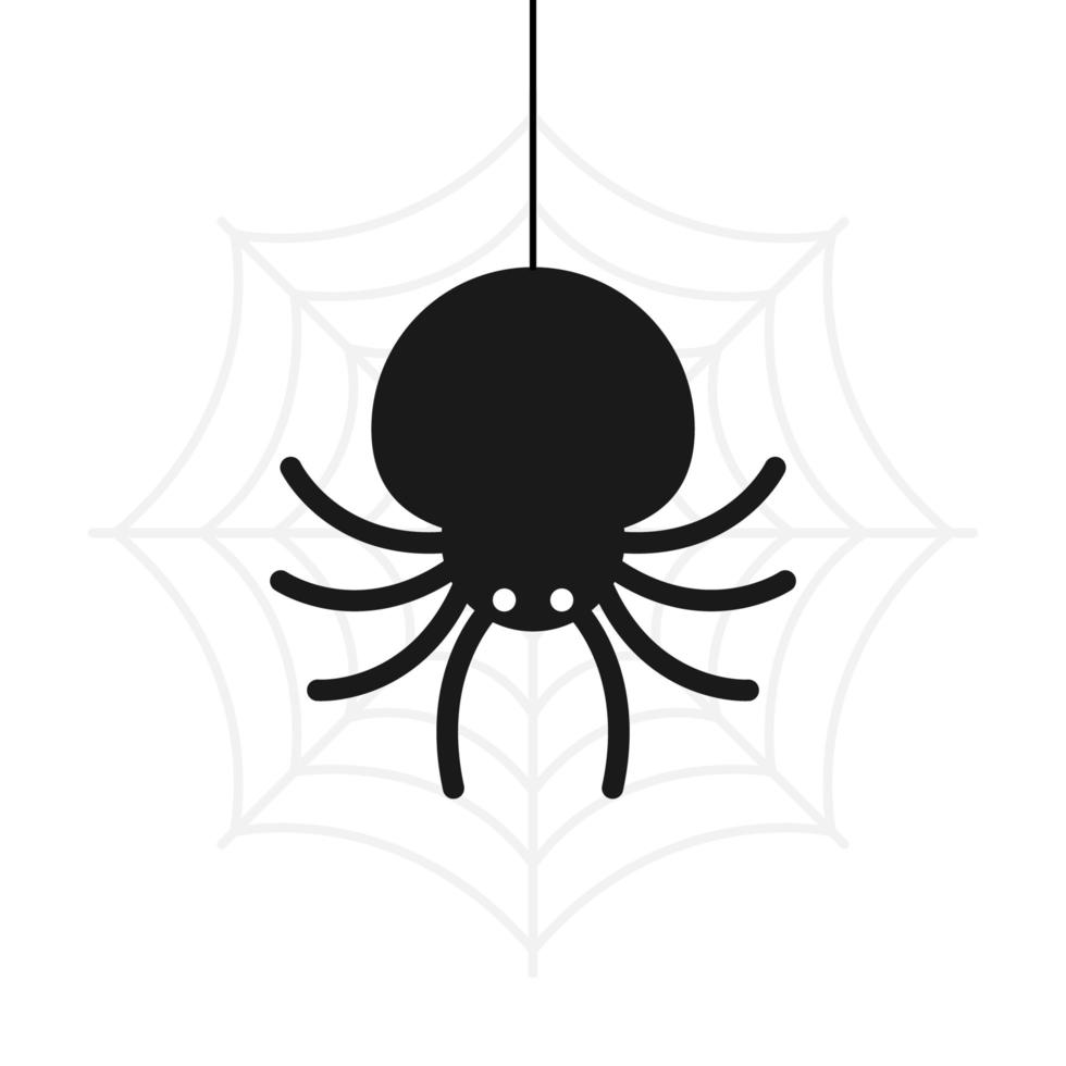 söt spindel tecknad vektorillustration för halloween vektor