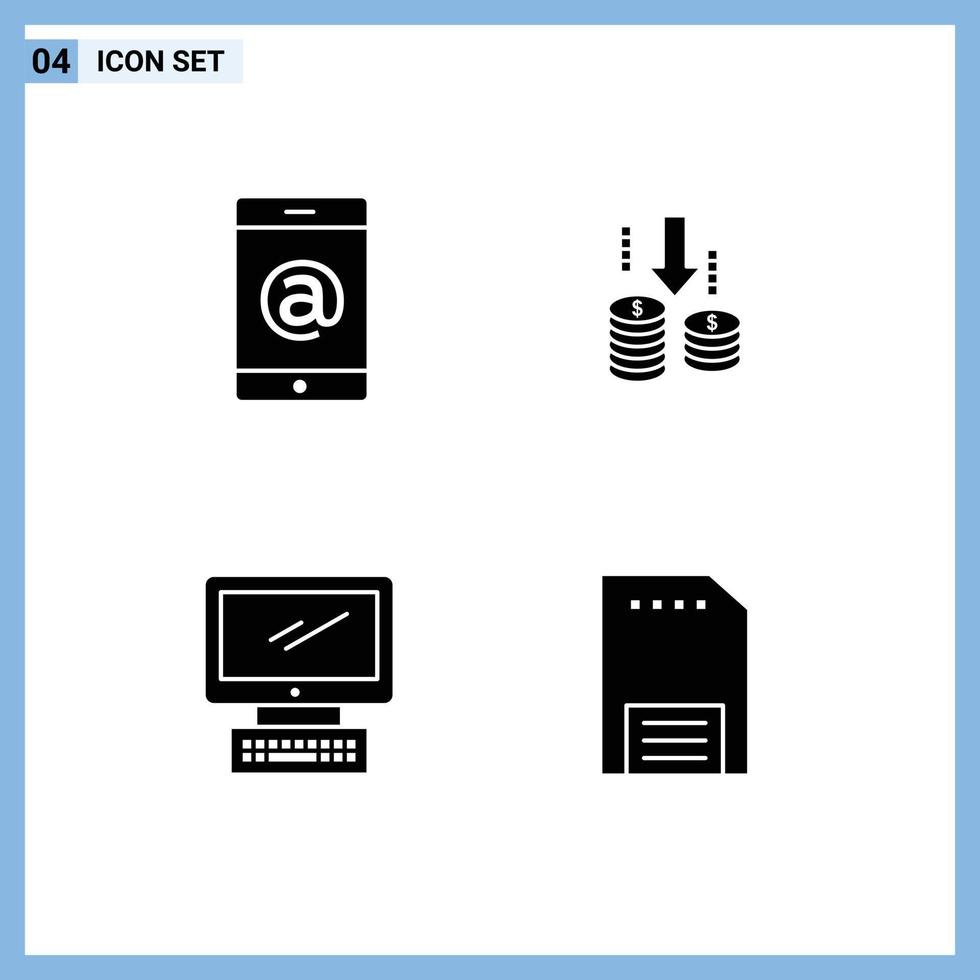 uppsättning av modern ui ikoner symboler tecken för mobil enhet pengar analys pc redigerbar vektor design element