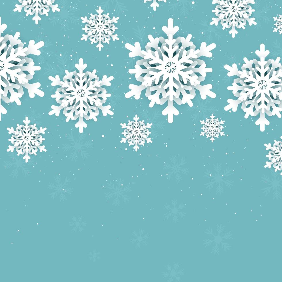 jul snöflingor bakgrund vektor