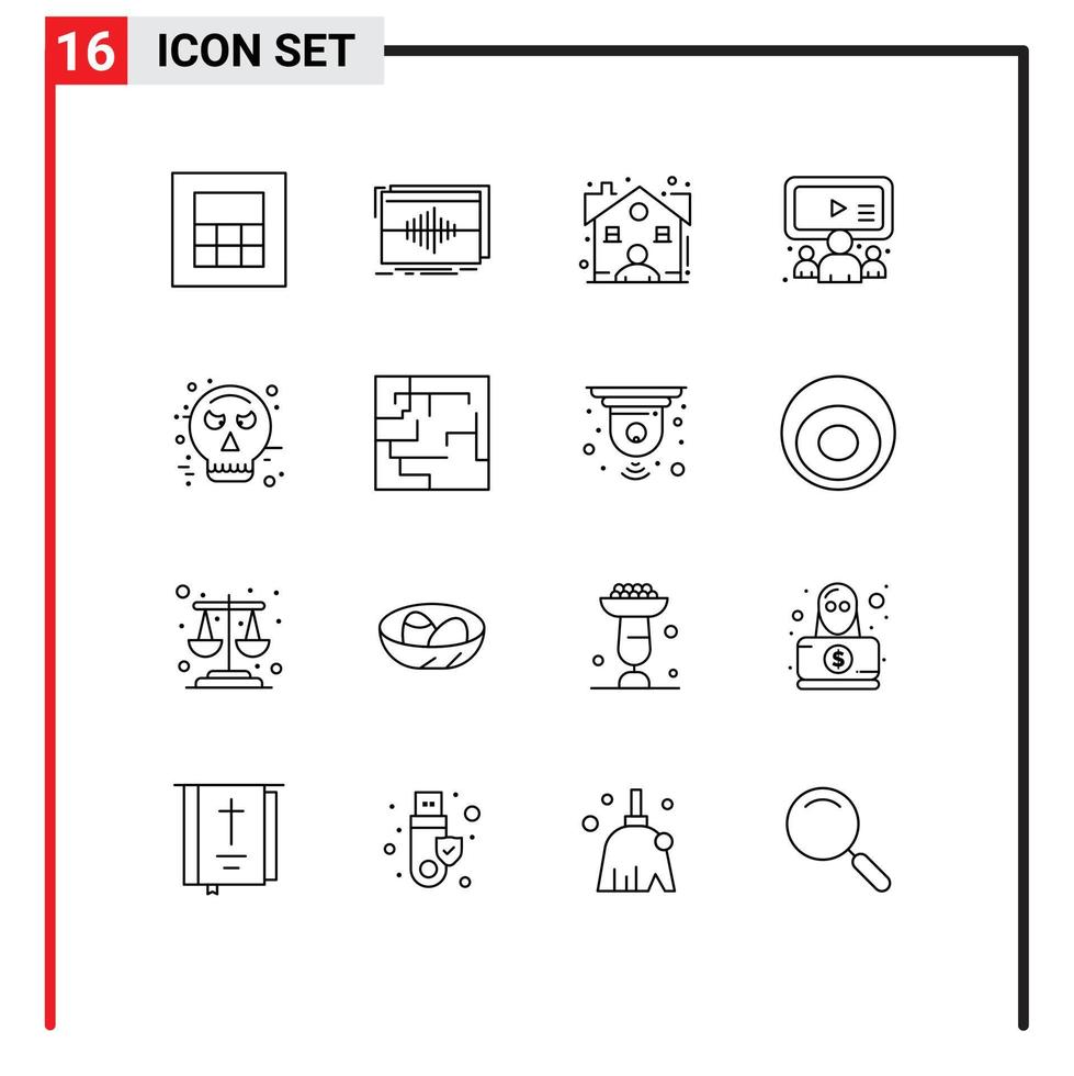 16 kreativ ikoner modern tecken och symboler av kille fawkes avatar egendom användare uppkopplad redigerbar vektor design element