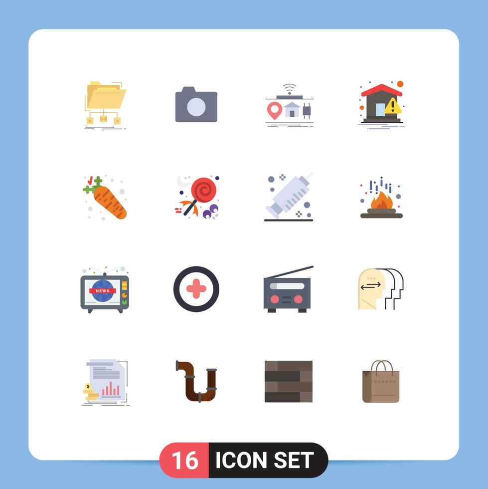16 kreativ ikoner modern tecken och symboler av varning lägga märke till grundläggande Hem av redigerbar packa av kreativ vektor design element