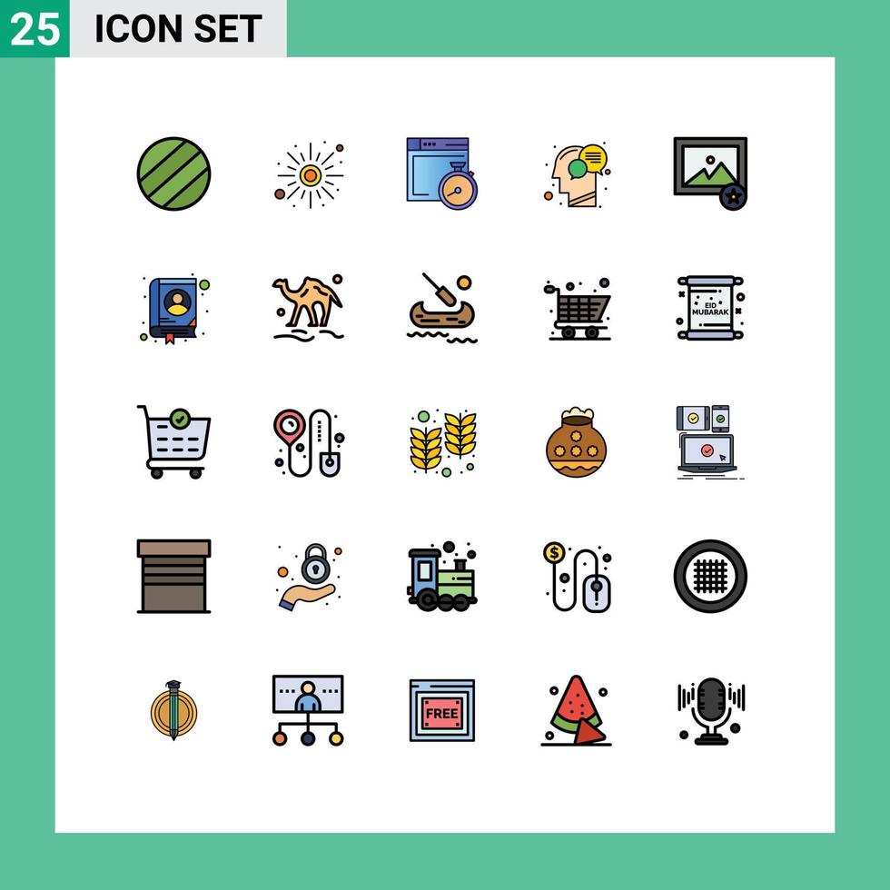 25 kreativ ikoner modern tecken och symboler av adress bild datoranvändning favorit sinne redigerbar vektor design element