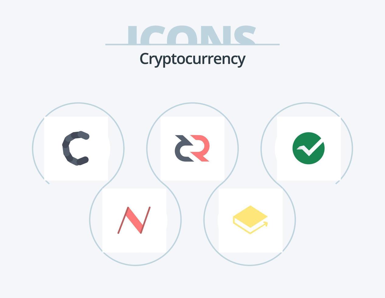 kryptovaluta platt ikon packa 5 ikon design. vertcoin. kryptovaluta. kedja mynt. mynt. dekreterade vektor