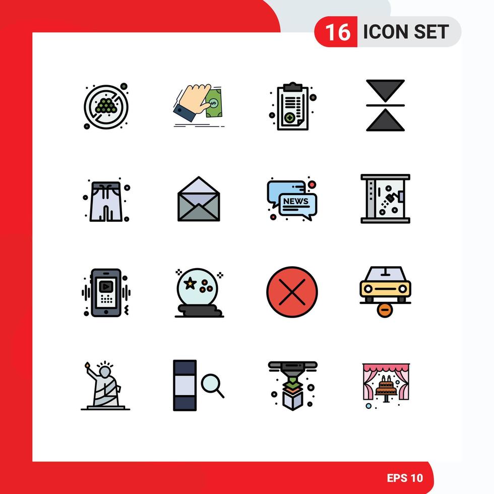 uppsättning av 16 modern ui ikoner symboler tecken för parkera simma kostym dokumentera vertikal flip redigerbar kreativ vektor design element
