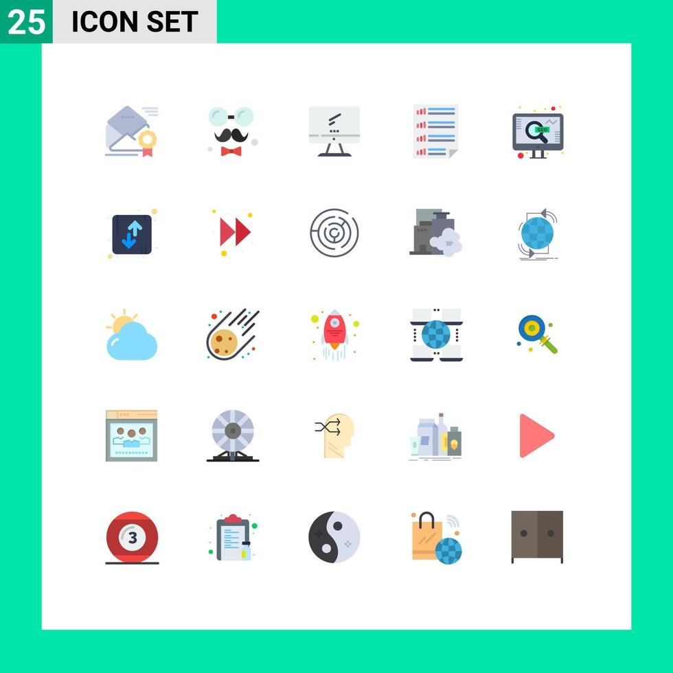 satz von 25 modernen ui symbolen symbole zeichen für dokumentleisten väter pc gerät editierbare vektordesignelemente vektor