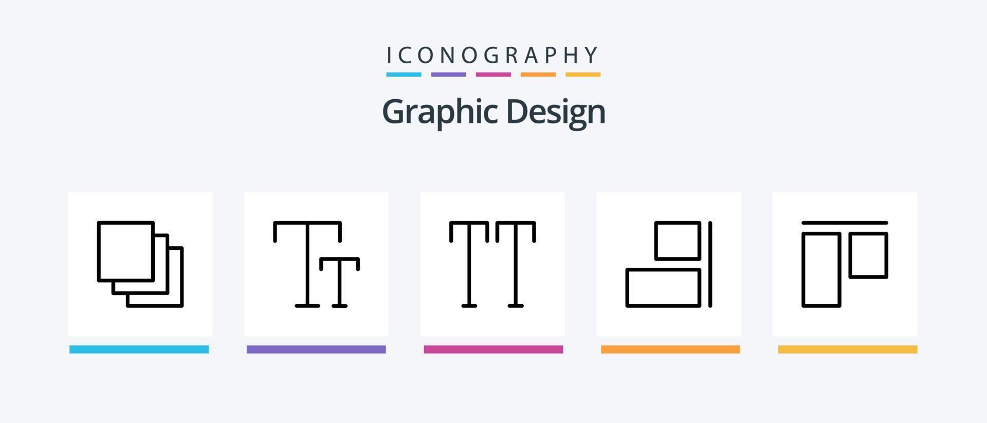 design linje 5 ikon packa Inklusive . penna. byta. kreativ ikoner design vektor