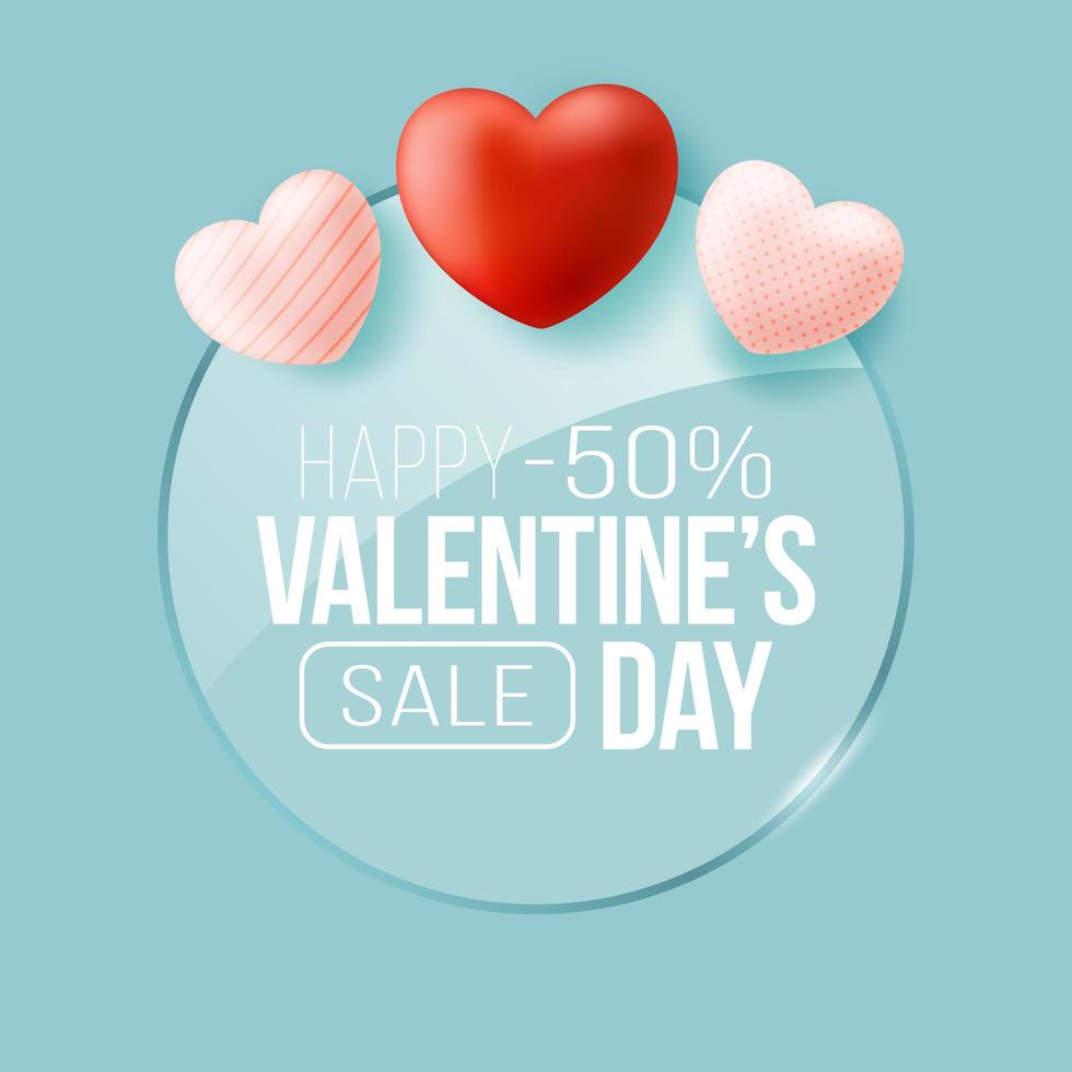 Promo-Web-Banner für den Valentinstag-Verkauf vektor