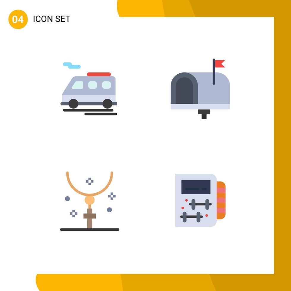 4 kreative Symbole moderne Zeichen und Symbole der Bus-Ostern-Kommunikation E-Mail-Urlaub editierbare Vektordesign-Elemente vektor