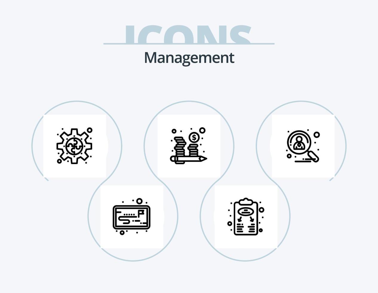 Management-Line-Icon-Pack 5 Icon-Design. VIP. Prämie. Rekrutierung. Diamant. Sand vektor