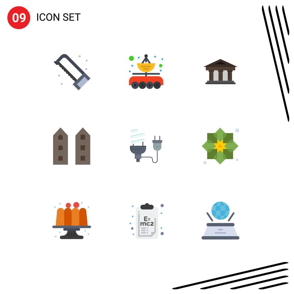 Stock Vector Icon Pack mit 9 Zeilenzeichen und Symbolen für Geschäfte Haustransfer Gebäude finanzieren editierbare Vektordesign-Elemente