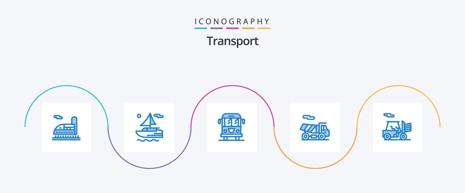 transport blå 5 ikon packa Inklusive . transport. transport. översikt. transport vektor