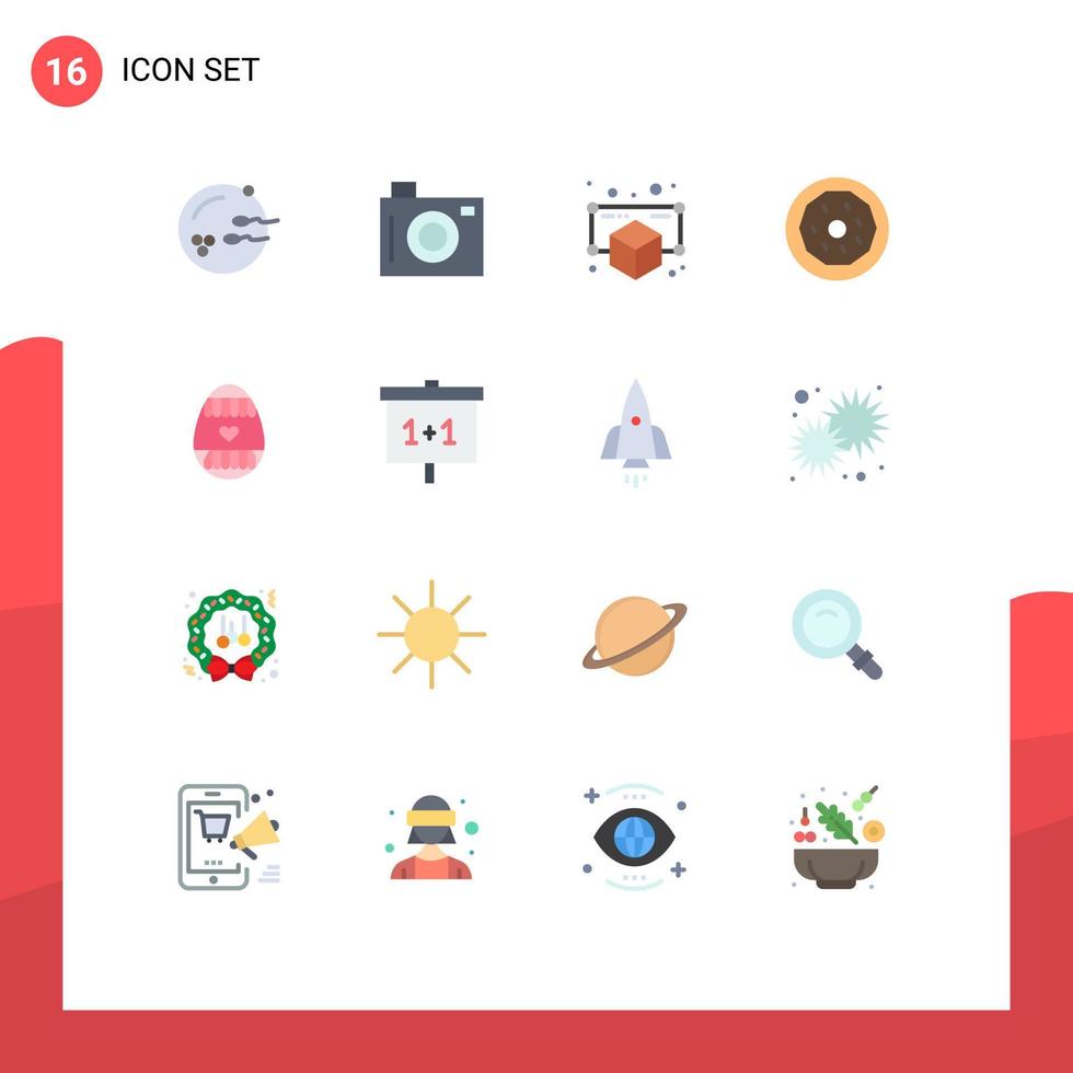 16 kreativ ikoner modern tecken och symboler av ägg mellanmål grej mat efterrätt redigerbar packa av kreativ vektor design element