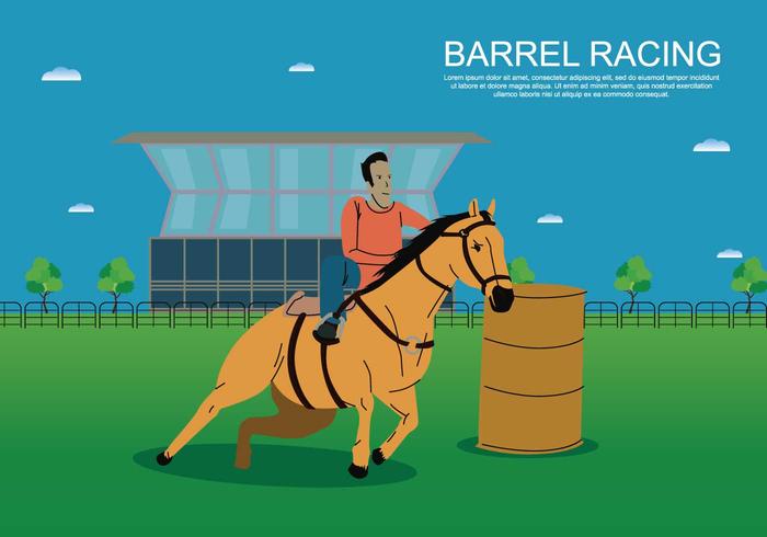 Kostenlose Barrel Racing Illustration vektor