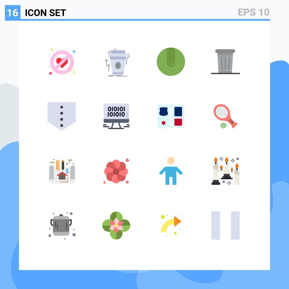 satz von 16 modernen ui-symbolen symbole zeichen für schildbaum markenmarketing power umwelt editierbares paket kreativer vektordesignelemente vektor