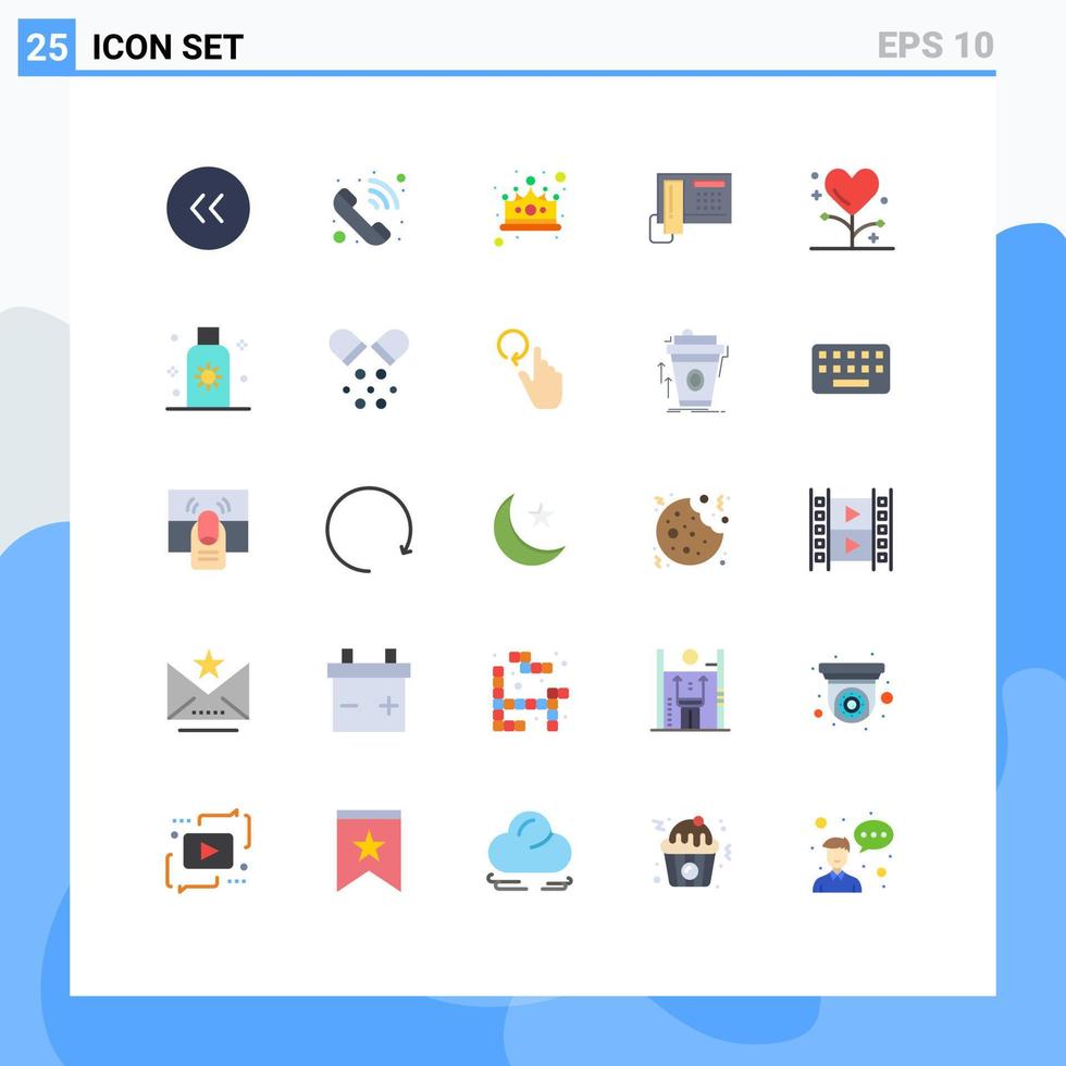 uppsättning av 25 modern ui ikoner symboler tecken för kondition hårdvara krona cell telefon redigerbar vektor design element