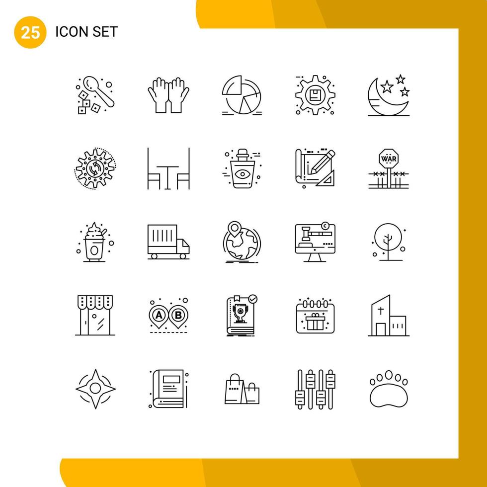 25 kreativ ikoner modern tecken och symboler av preferenser optimering salat redskap analys redigerbar vektor design element