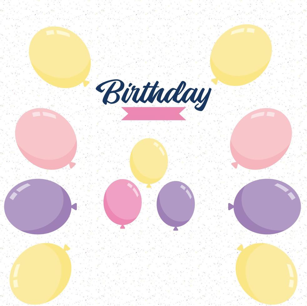 Lycklig födelsedag till du ballong bakgrund för fest Semester födelsedag befordran kort affisch vektor