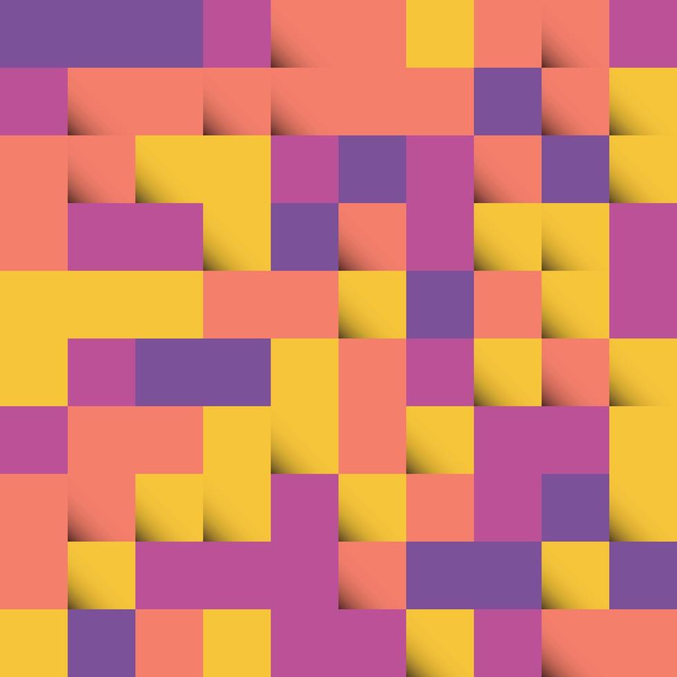 Gelbe und orangefarbene abstrakte Quadrate Hintergrunddesign für Poster-Flyer-Cover-Broschüre vektor