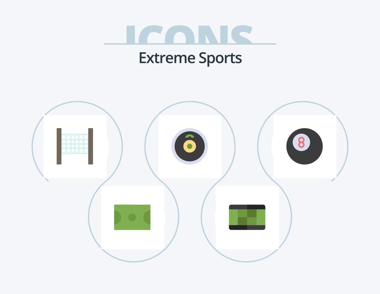 Sport Flat Icon Pack 5 Icon Design. . Platten. vektor