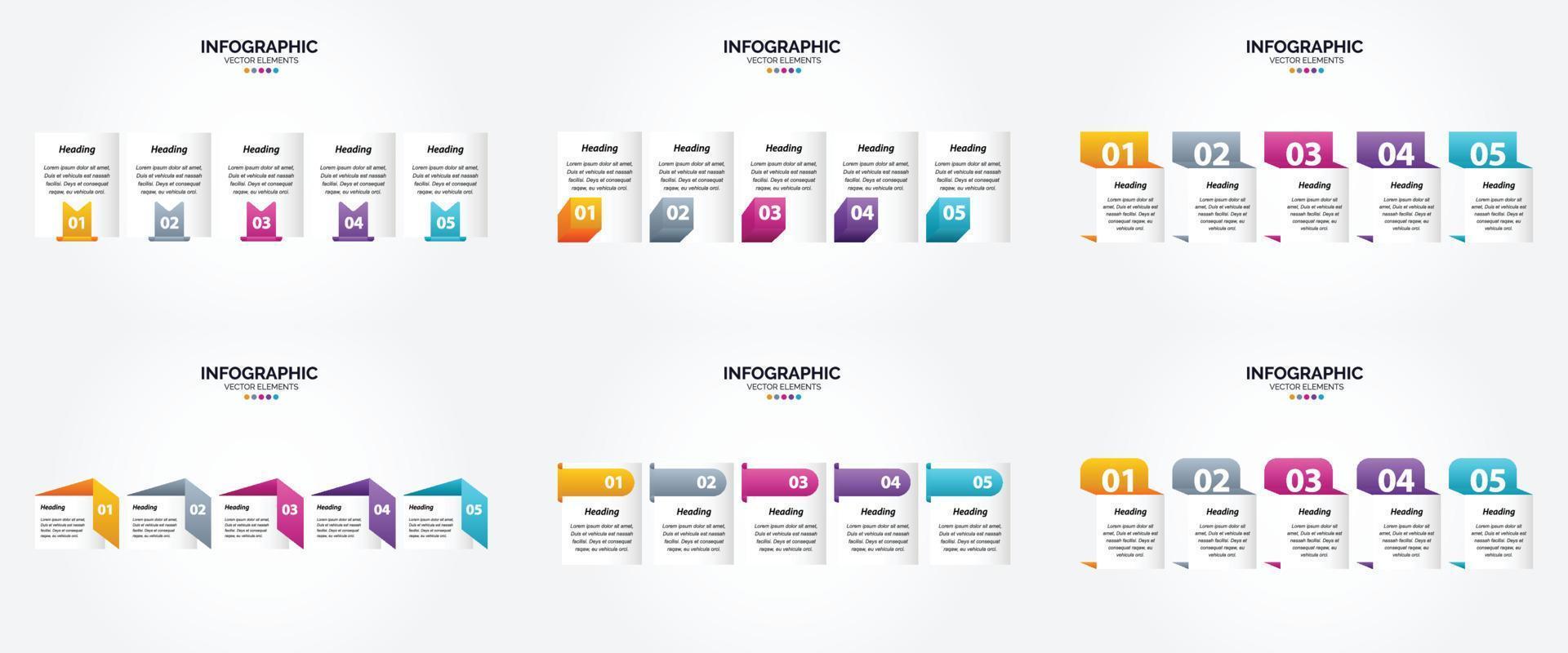 flaches Designset der Vektorillustrations-Infografiken für Werbebroschürenflieger und -zeitschrift vektor