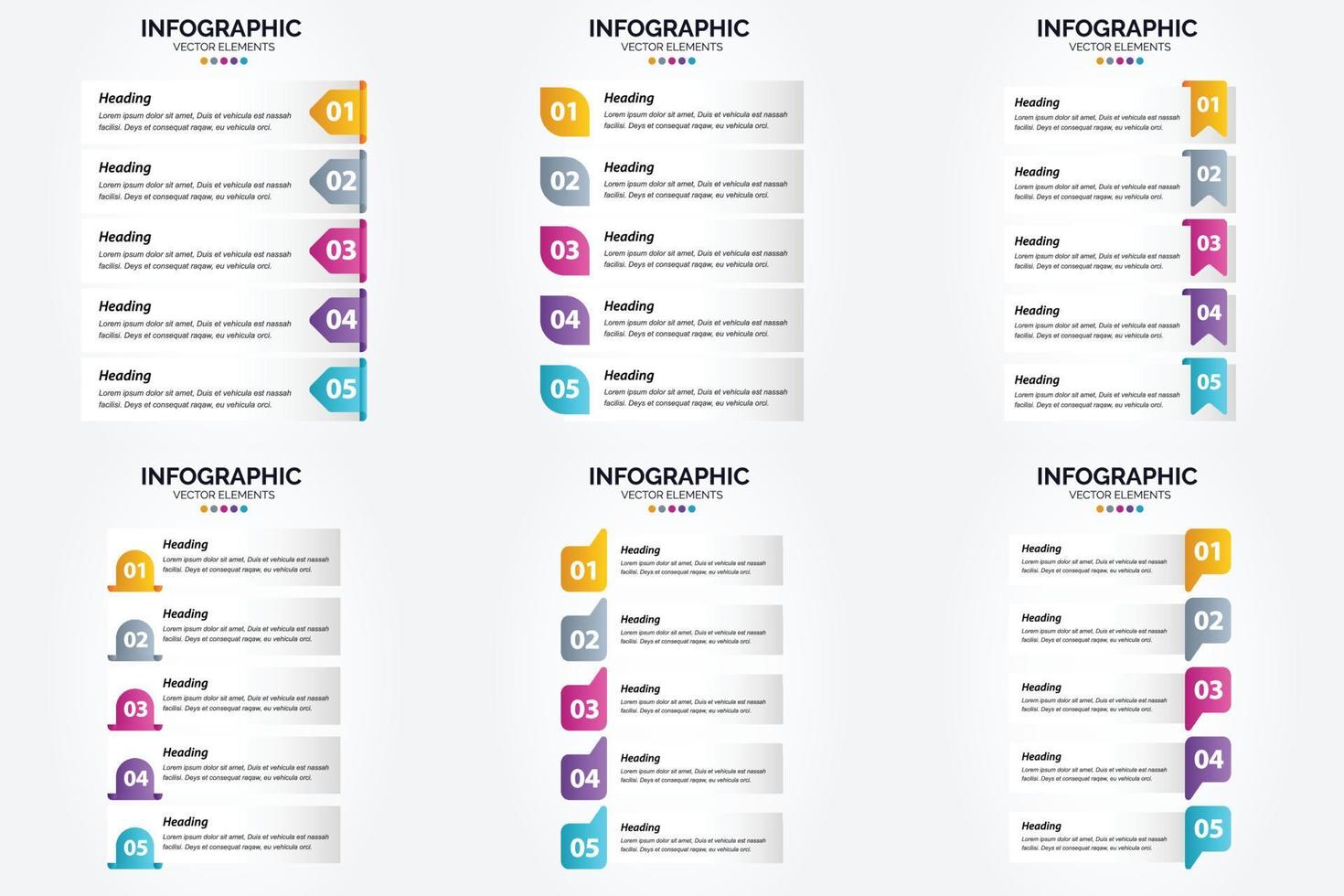 flaches Designset der Vektorillustrations-Infografiken für Werbebroschürenflieger und -zeitschrift vektor