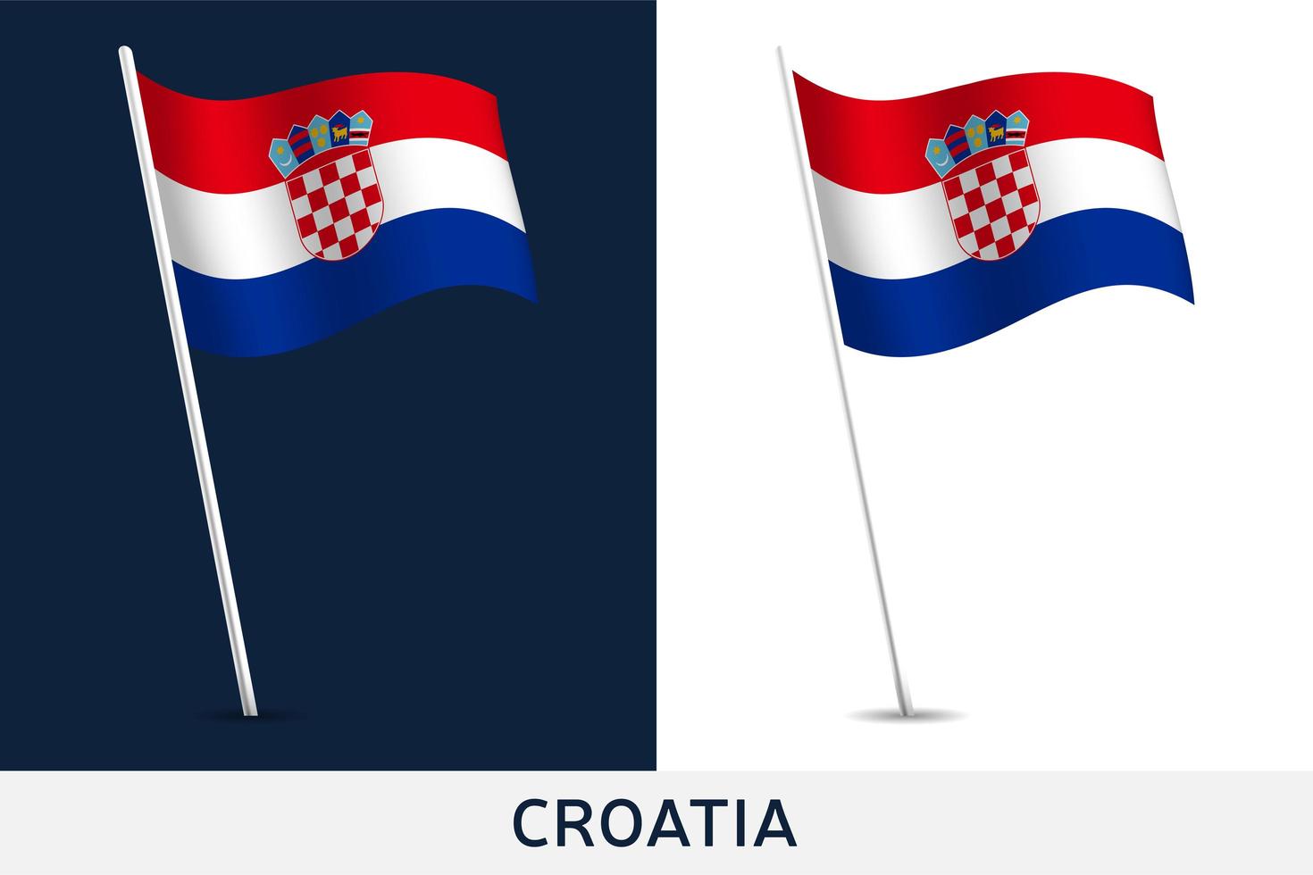 kroatien vektor flagga