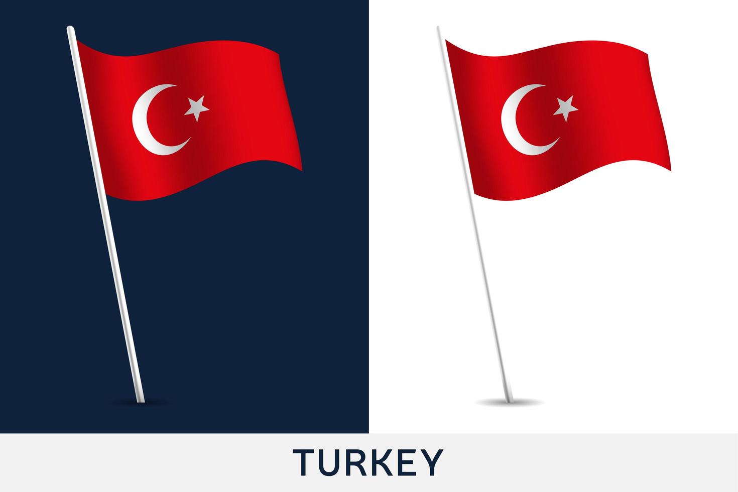 Turkiet vektor flagga