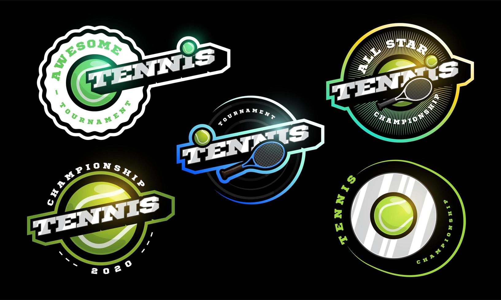 tennis vektor logotyp set