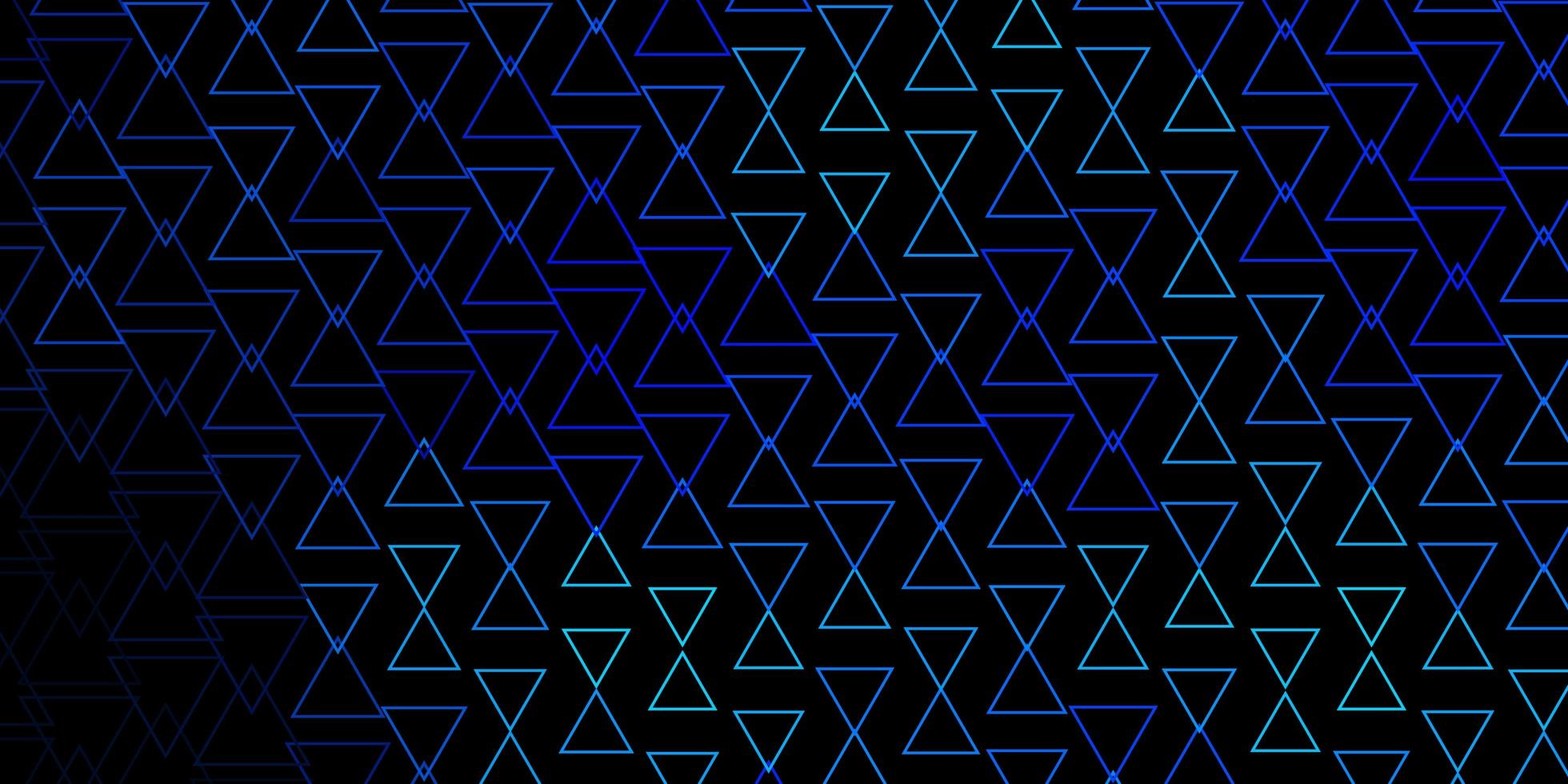 dunkelblauer Vektorhintergrund mit Dreiecken. vektor