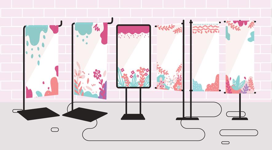 Standee Mall Design Vector