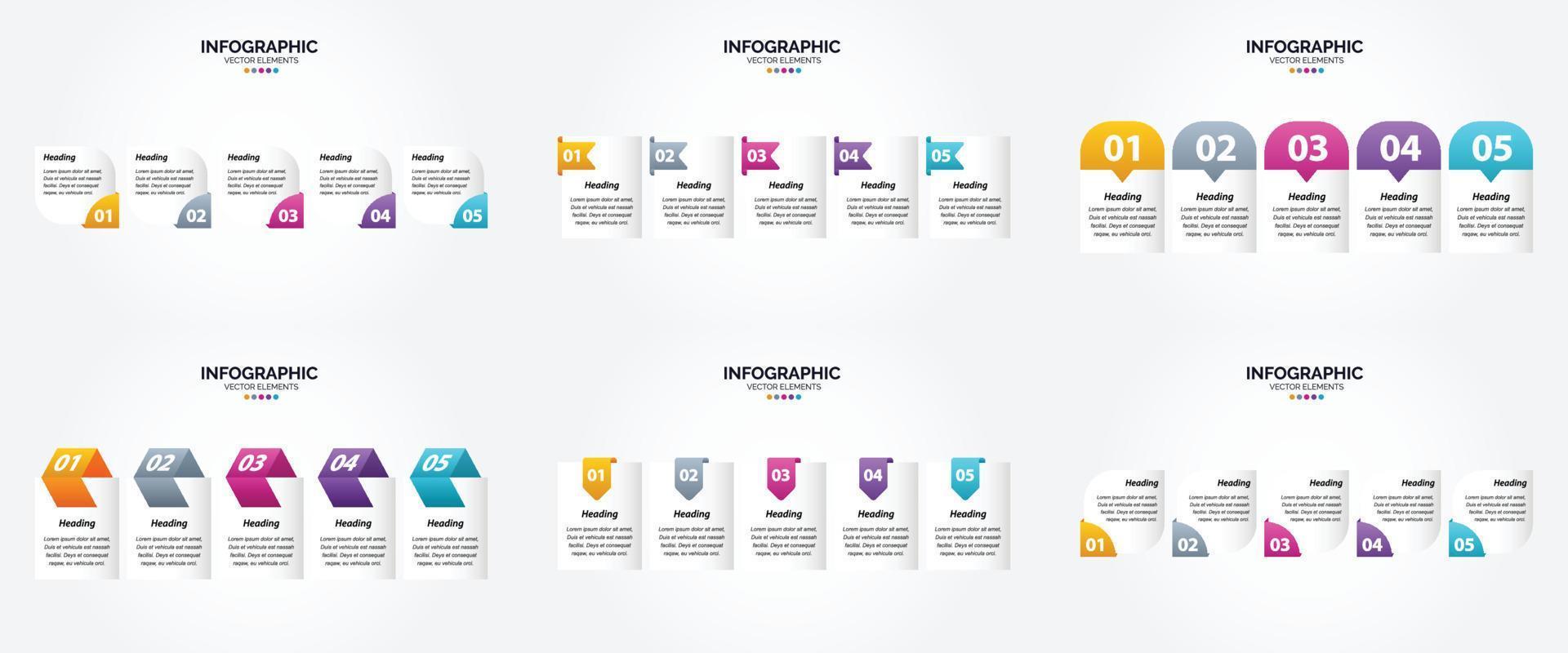 flaches Designset der Vektorillustrations-Infografiken für Werbebroschürenflieger und -zeitschrift vektor