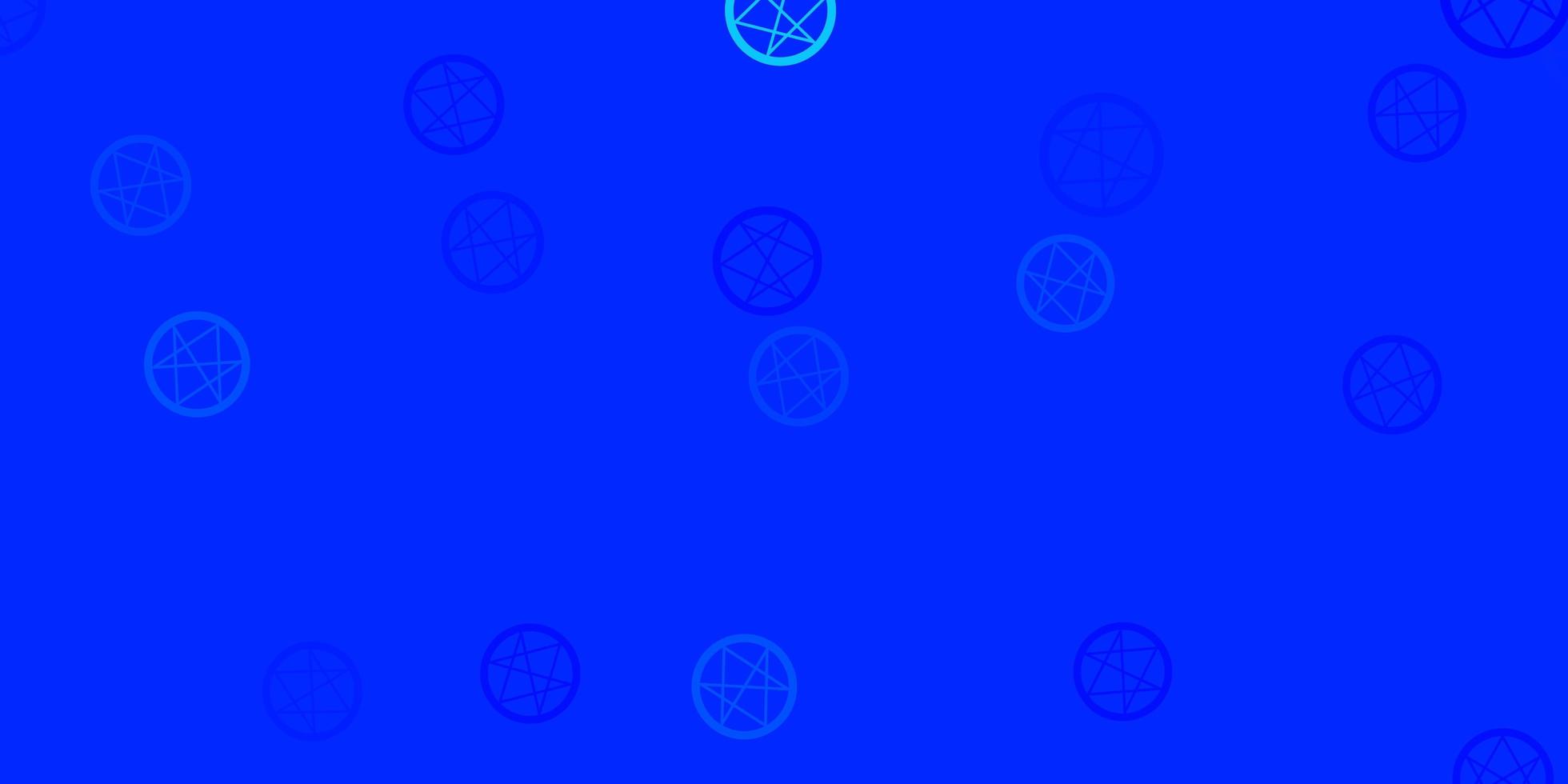 ljusblå vektormall med esoteriska tecken. vektor