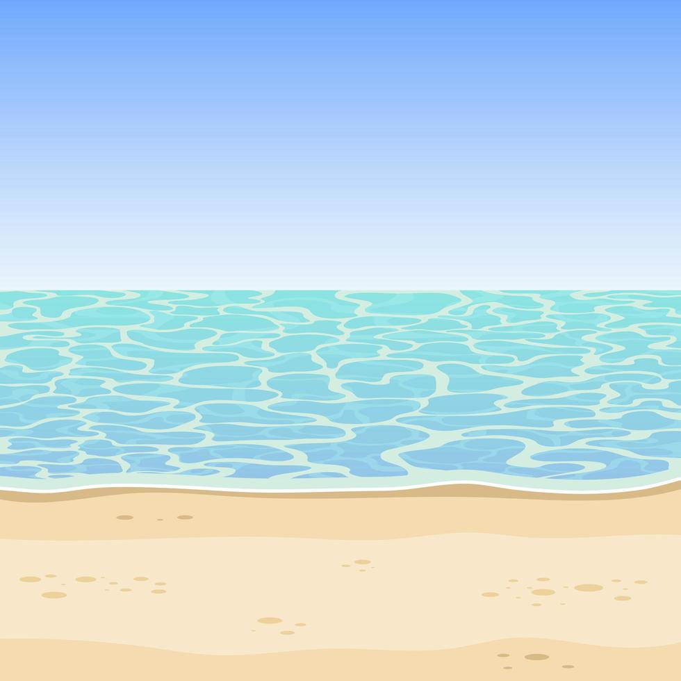 hav och strand bakgrund vektor design illustration