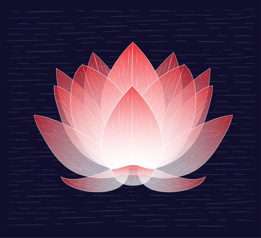 Vektor Hand gezeichnete Lotus Illustration