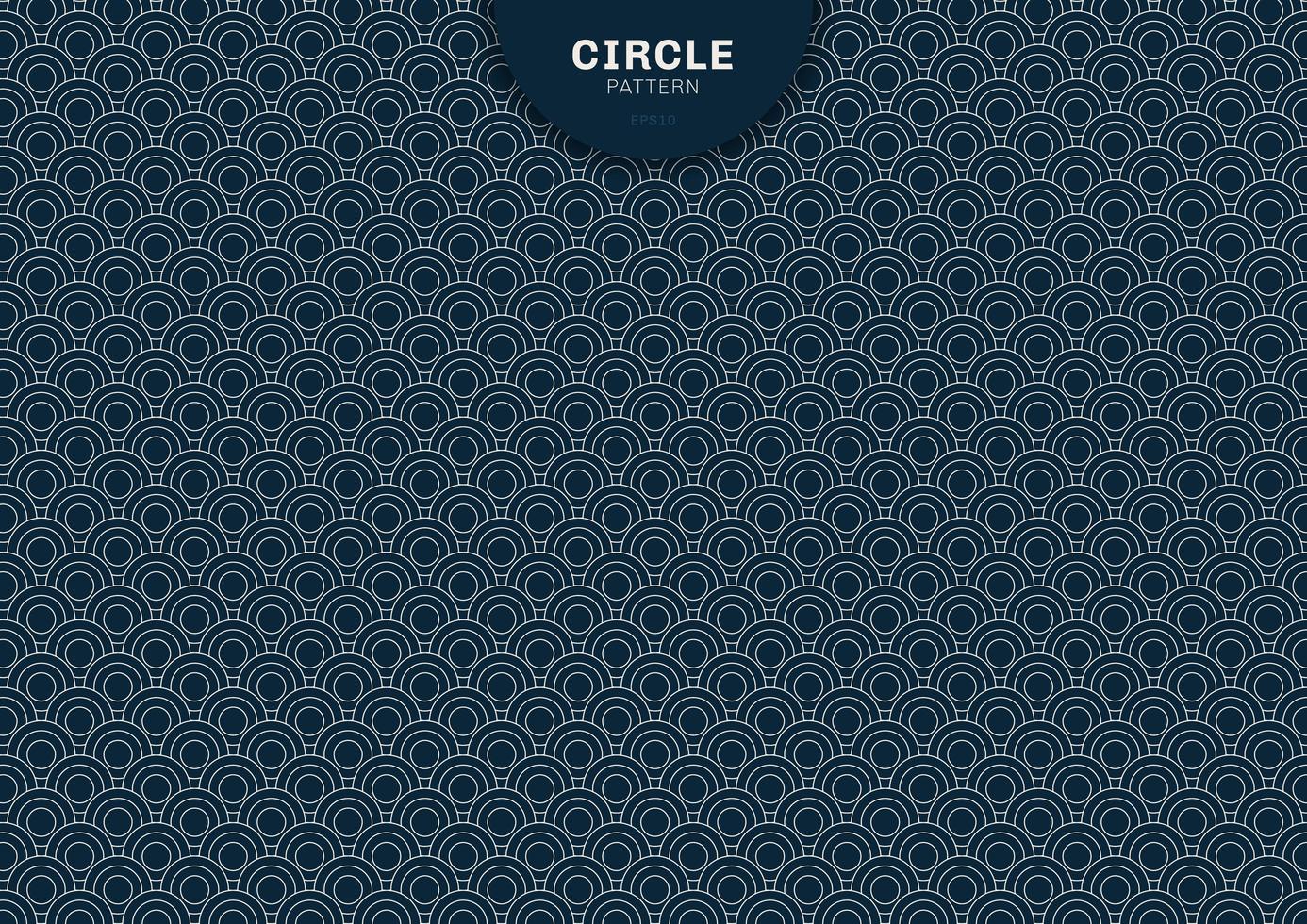 abstrakt geometrisk cirkel blå bakgrund japansk mönsterstil. vektor