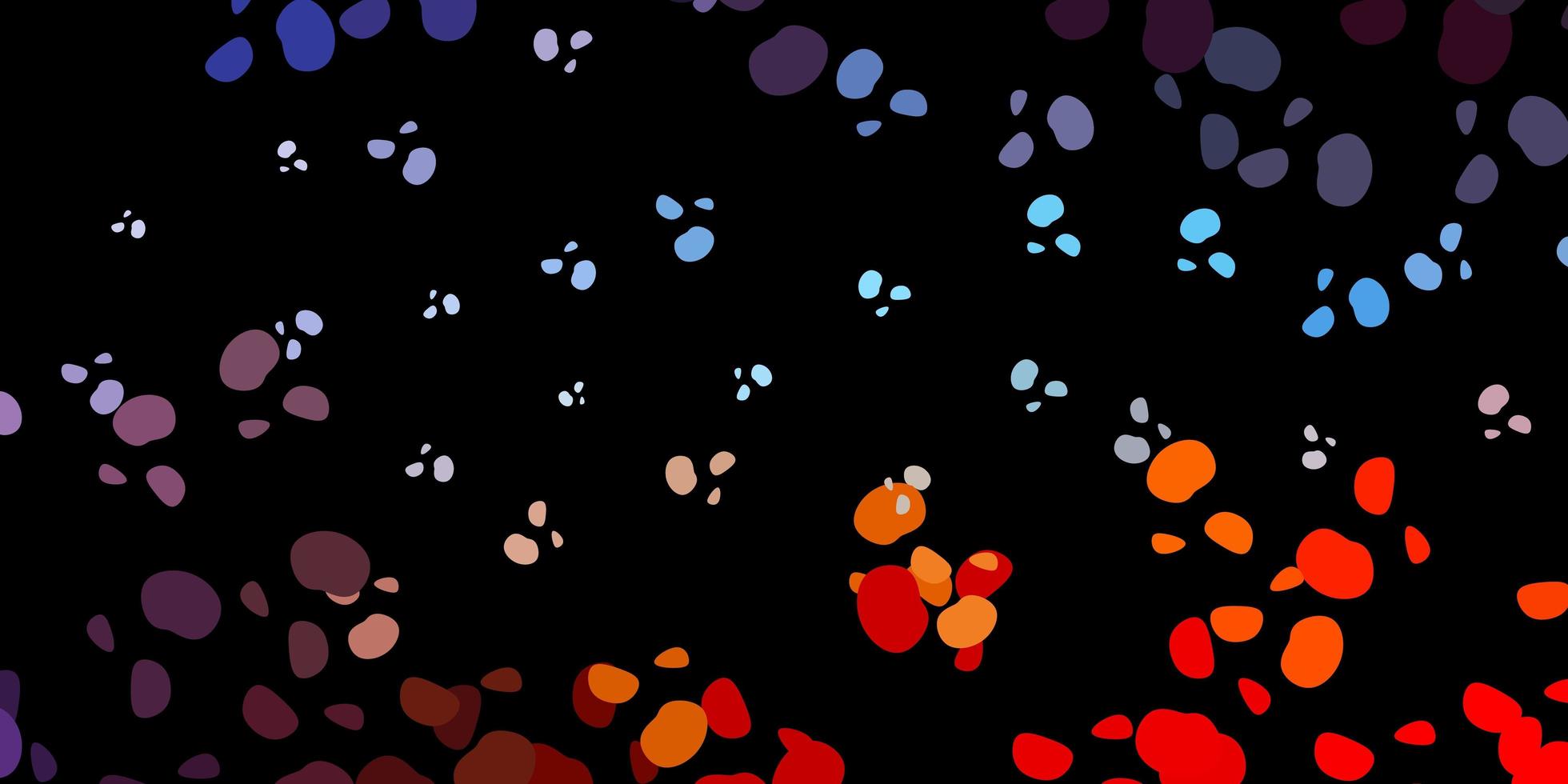 dunkelblaues, rotes Vektormuster mit abstrakten Formen. vektor
